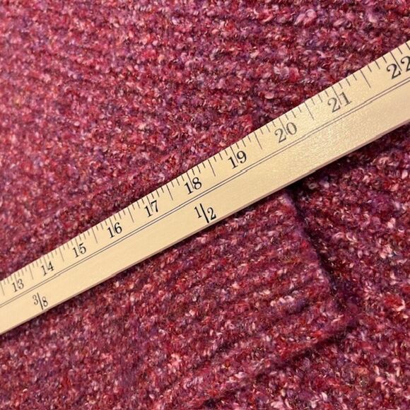 Rachel Roy Crew Neck Marled Cranberry Women's Sweater Oversized Small - Picture 8 of 9